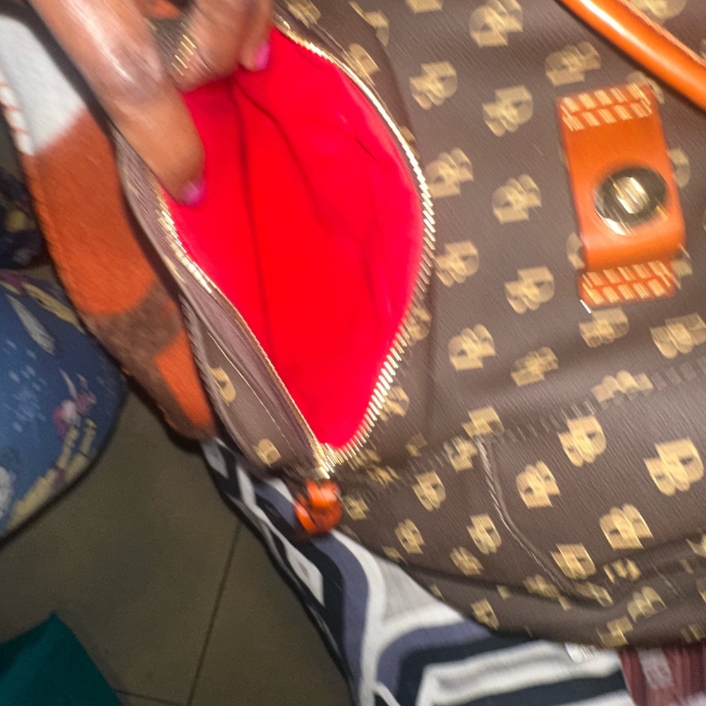 Db Monogram Brown Drawstring Backpack With Tan Tr… - image 5